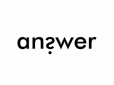 answer logo answer answer logo answers brand designer clever logo clever wordmark logo logo designer question typographic logo typography wordmark wordmark logo