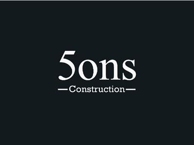 5 sons construction logo 5sons logo brand designer brand identity branding clever logo construction logo creative logo logo design logo designer sons typographic logo typography wordmark