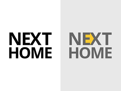 NEXT HOME - Negative Space Logo Design