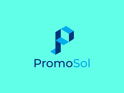 PromoSol brand identity branding creative logo letter lettermark lettermark logo logo logo design logo designer logo mark monogram p letter logo p logo p monogram typography