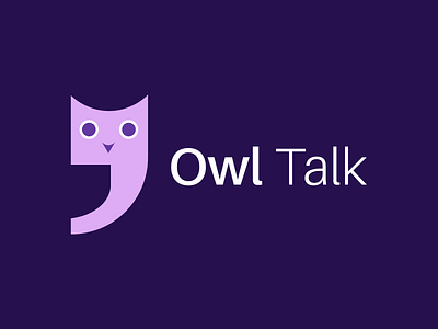 Owl Talk Logo Design brand identity branding creative logo logo logo design logo mark minimalist logo owl owl illustration owl logo symbol talk talk logo typographic logo