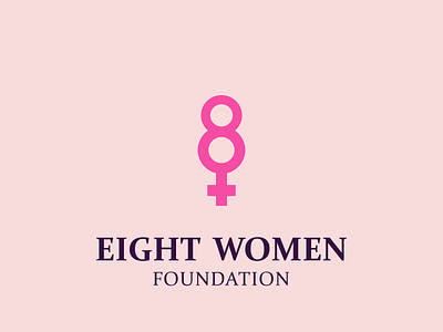 Eight Women Foundation Logo brand identity branding creative logo eight eight logo gender logo logo design logo designer logo mark symbol logo women women empowerment women logo