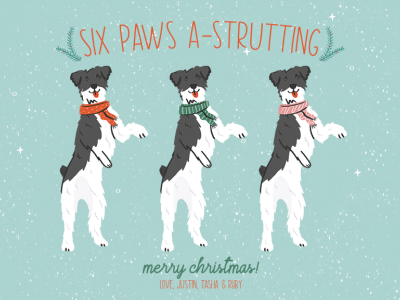 2022 Holiday Card card character christmas dog fun holiday illustration procreate scarf schnauzer