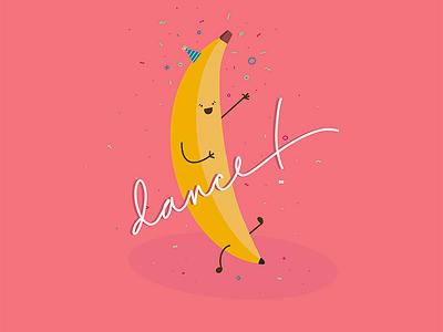 Banana Dance banana dance fun illustration party procreate