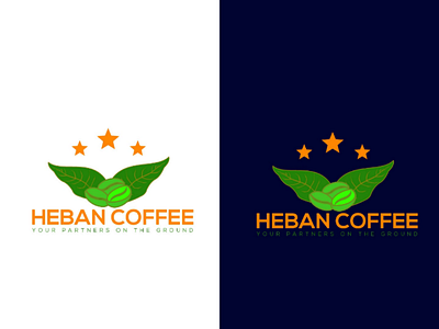 Green coffee bean trading company logo