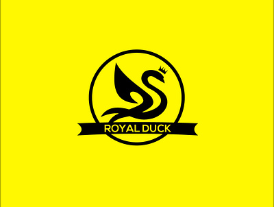 ROYAL DUCK black brand design branding design graphic design illustration illustrator logo mimimal minimal minimalist minimalist logo typography ui ux vector yellow