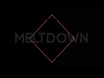 Meltdown Logo black diamond logo meltdown red