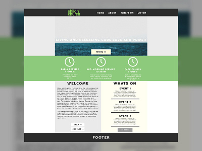 Shiloh's New Web Design church design flat simple web