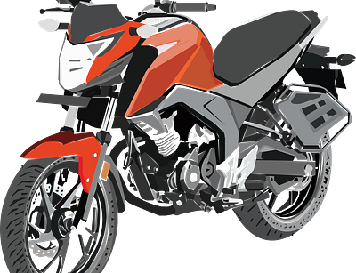 Honda CB Hornet 160R bike design illustration vector