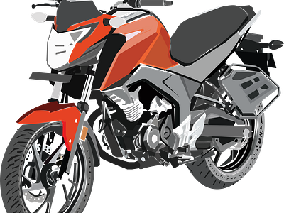 Honda CB Hornet 160R bike design illustration vector