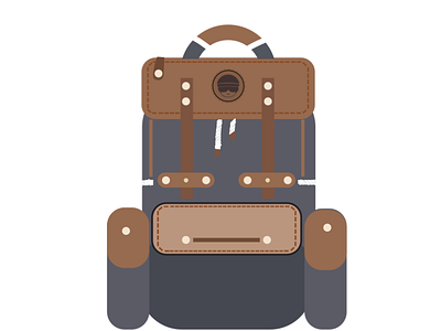 bombay trooper backpack illustration travel traveller