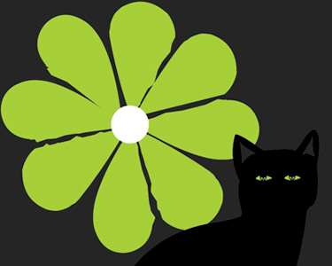 Cat, Flower black bright green broken hearts cat eyes flower grey illustration skulls strawberryluna
