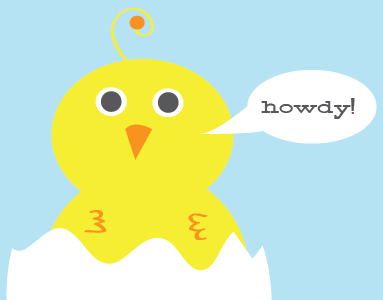 Howdy chick baby bird chick chicken egg illustration sketch strawberryluna