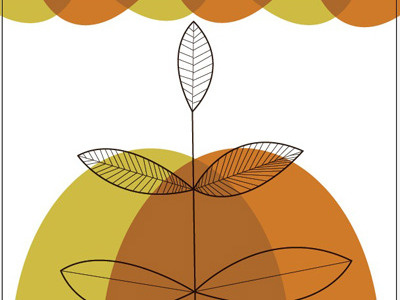 Modflower adobe illustrator color overlay flower illustration linework mod overprints sketch