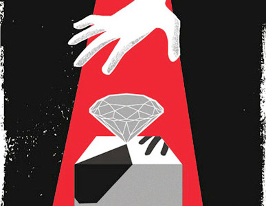 The National, Copenhagen diamond geometric gig poster hand hand pulled print hand screenprinted hand silkscreened poster heist light rock poster shadow strawberryluna the national