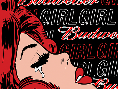 BUDWEISER GIRL; PAGE 002 graphic design illustration queer art