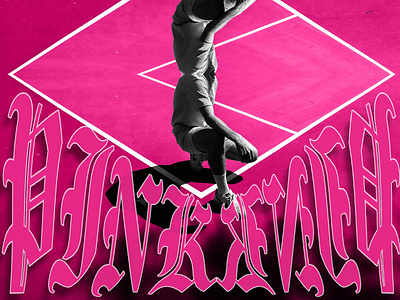 PINK COURT; GRAPHIC POSTER 001 design graphic design illustration monochromatic queer art type type art type design typedesign word