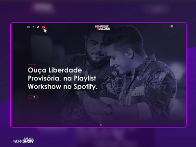 Site Henrique e Juliano interface ux web design websites