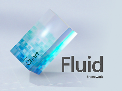 Microsoft Fluid Framework 3d blue c4d cinema4d component cube grid microsoft product film