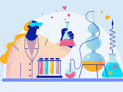 Love what you do funny illustration lovely science