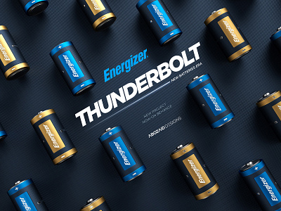 Energizer Thunderbolt Battery abozaid branding c4d cinema4d colors design light modeling octane render