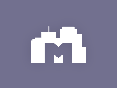 MetroShares Logo branding cityscape identity logo m real estate skyline