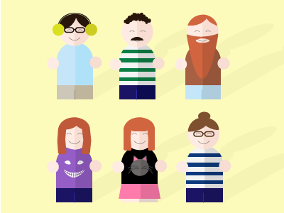 Flat Coworkers coworkers flat flat illustration illustration people techies