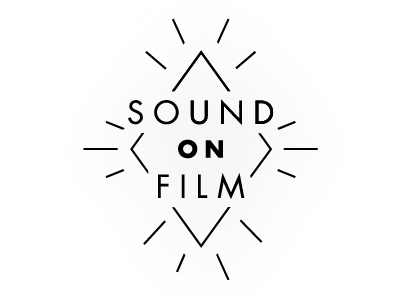 Sound On Film Logo black and white black and white logo film logo logo development radio