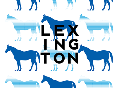 ShareTheLex T-Shirt design big lex blue horse horses kentucky lexington pattern sharethelex