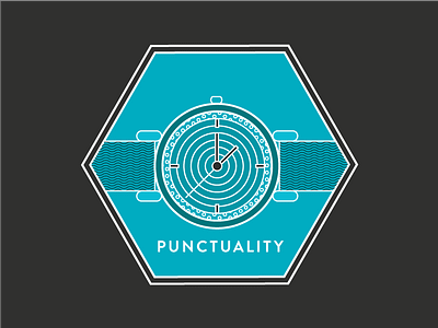 Punctuality Icon clock hex icons hexagon icon illustration pattern pattern fill punctuality time turquoise watch