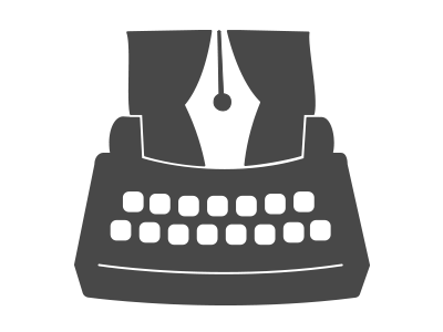 Type Writer Calligraphy Logo