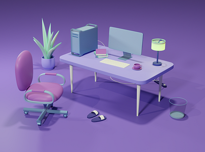 Purple room 💜🤖 3d 3d art 3dart 3ddesign 3dillustration 3dmodeling b3d blender blender3d cycles graphic design modeling render ui web