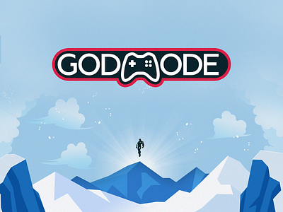 GODMODE - Gamer Logo and Blog Design blogdesign console game gamer god logo pc