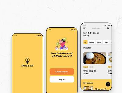 Food app UI design app branding design graphic design illustration typography ui ux vector