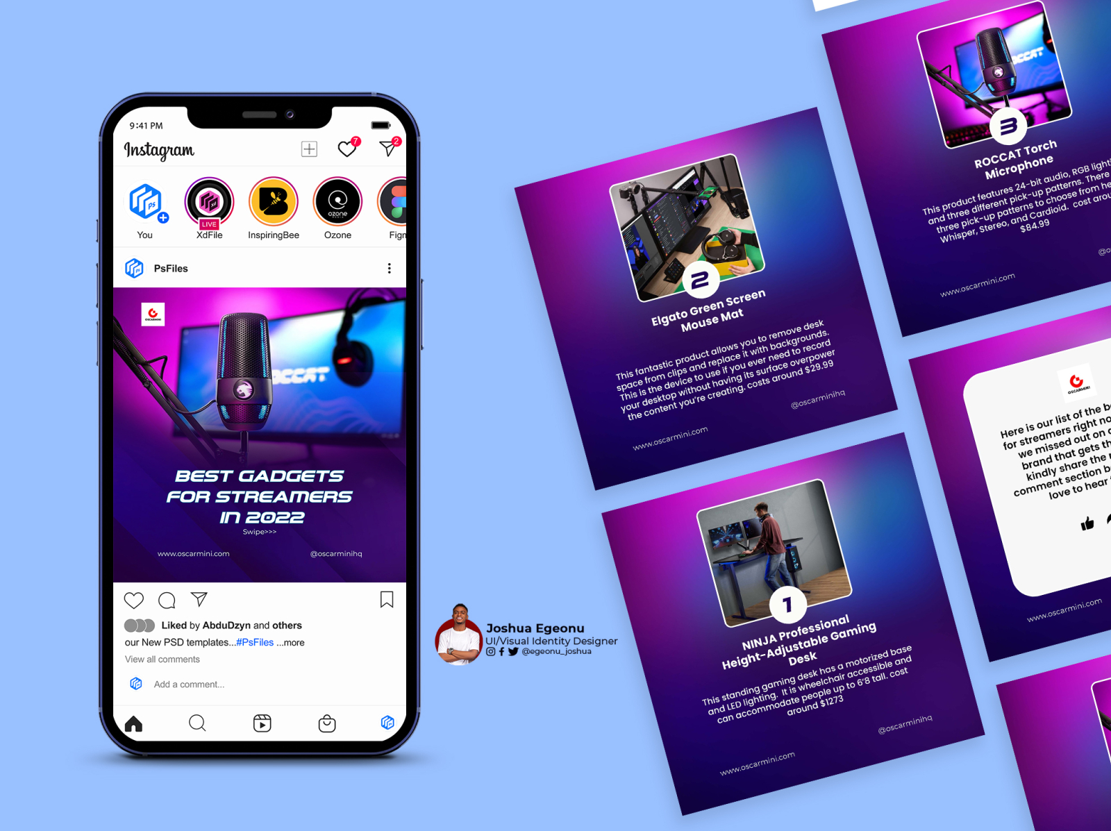 BEST GADGETS FOR STREAMERS SOCIAL MEDIA DESIGN by Joshua Egeonu on Dribbble