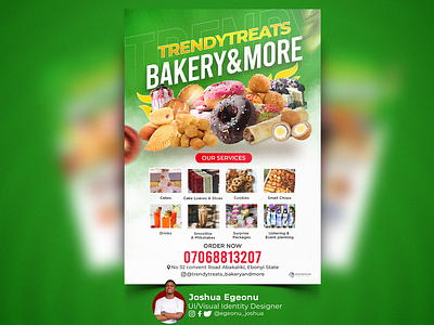 BAKING FLYER DESIGN FOR TRENDYTREATS