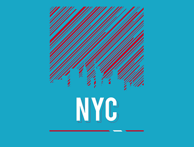 NYC (blue) design graphic design logo