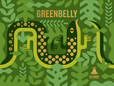 Greenbelly Triple IPA beer beer label leaves lizard