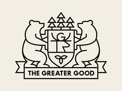 The Greater Good bears coat of arms crest deer greater good trees