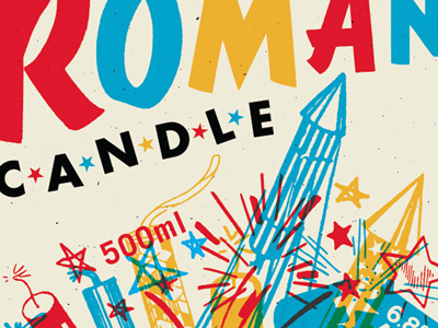 Roman Candle beer label