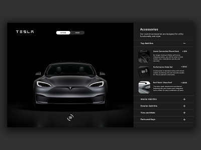 DailyUI 033 app appdesign customize dailyui dailyui033 dailyuichallenge design ecommerce product productdesign smartcar tesla ux uxui web