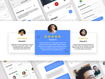 DailyUI 039 app app concept appdesign college dailyui design review testimonial university ux uxui web