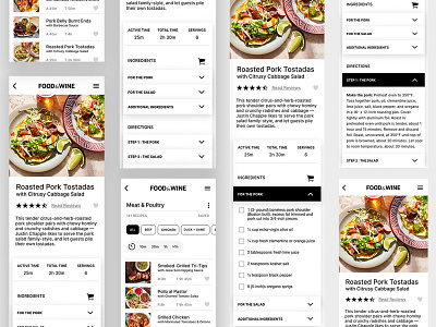 DailyUI 040 app appdesign dailyui design food recipe ux uxui