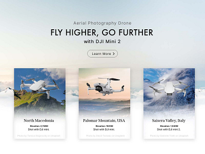 DailyUI 045 app appdesign arialphotography dailyui design drone ui ux uxui webdesign website