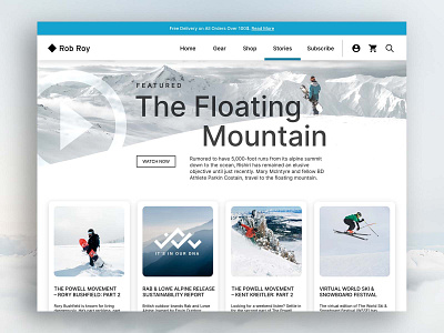 DailyUI 069 app appdesign dailyui dailyui069 design featured illustration magazine ski snow snowboard trending ux uxui web