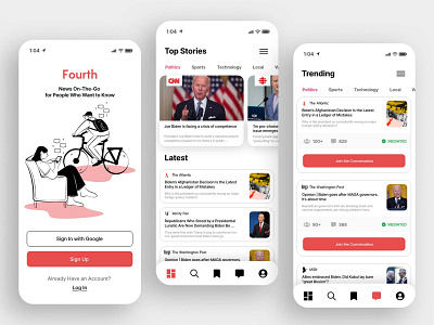 DailyUI 094 app appdesign dailyui dailyui094 design news news app ui ux uxui web