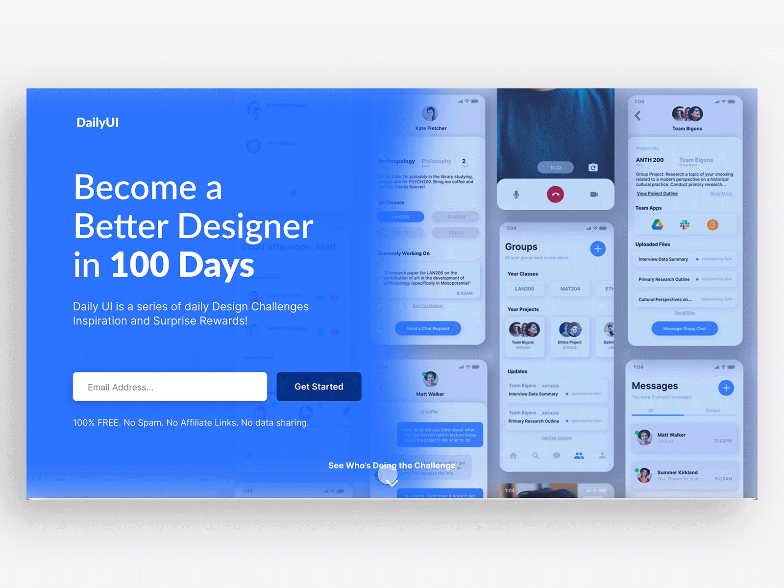 DailyUI 100 app appdesign dailyui dailyui100 design ui ux uxui web