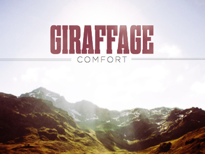 Giraffage - Comfort Album Artwork album art corealis design giraffage image music typography