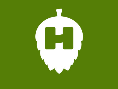 Hunter's Valley Hop Farm logo beer h hops identity logo mark type