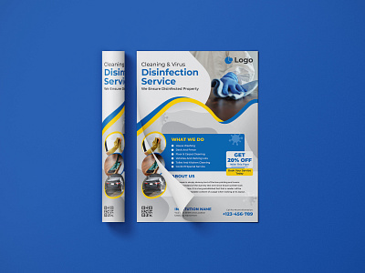 Cleaning & Virus Disinfection Service flyer template
